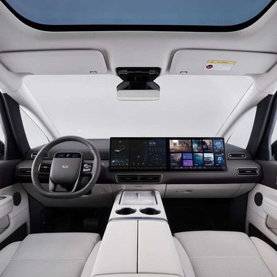 7 صندلی لوکس کسب و کار Mpv برد بلند دو موتور 4wd خودرو الکتریکی خالص لیکسیانگ مگا برد 710 کیلومتر